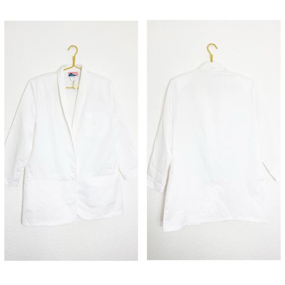 Deadstock Vintage 80s Diane Von Furstenberg Monogram Blazer Size 14 Preppy - Picture 1 of 12